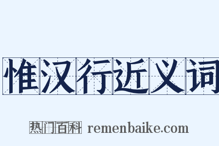 惟汉行近义词是什么意思的图片